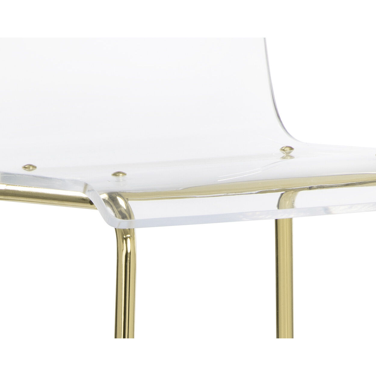 Ria 38.75 inch Clear / Gold Barstool